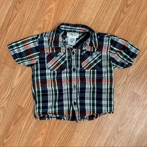 Toughskins • Plaid Button Down Shirt